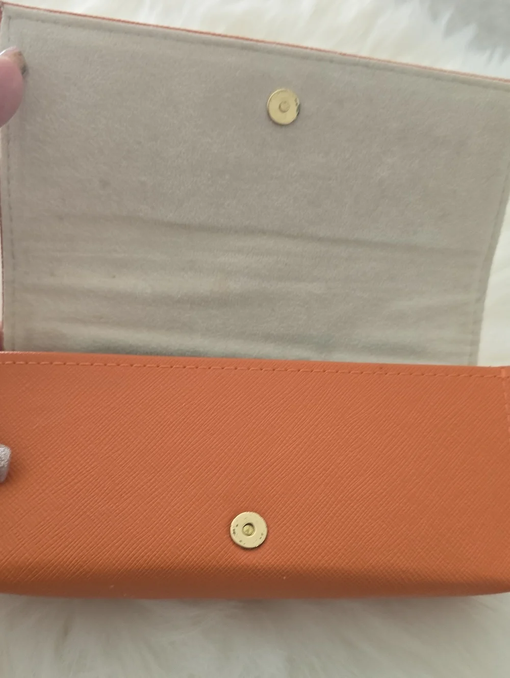 Tory Burch Orange Saffiano Leather Logo Sunglasses Casr!